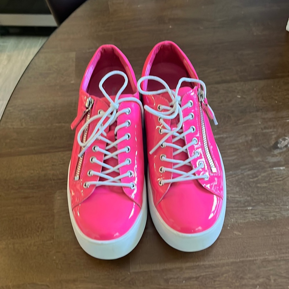 Pink Patent Leather Sneakers